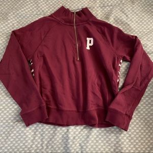 VS Pink Logo Quarter Zip